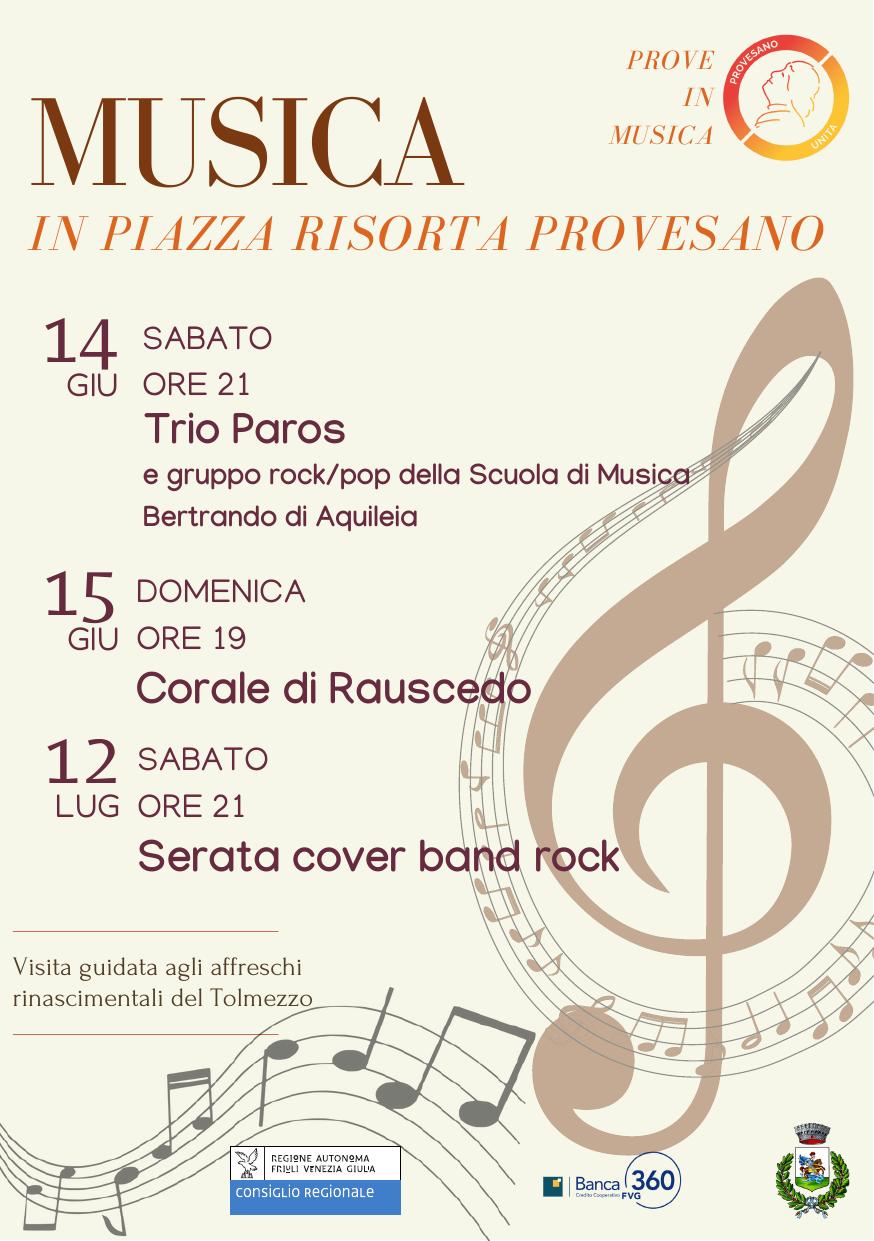 Locandina Musica in Piazza 2025 - tutte le serate