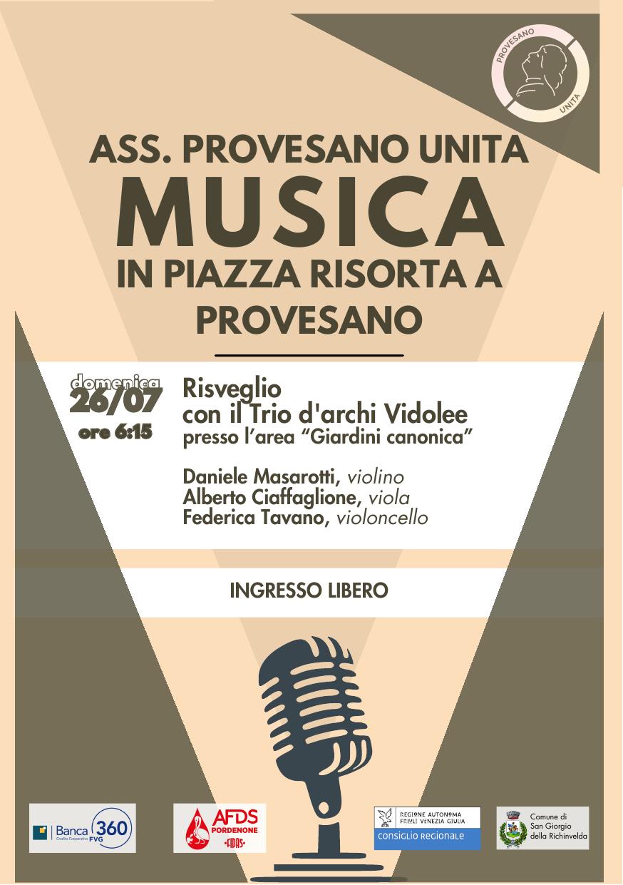 Locandina Risveglio d'archi - 26 luglio 2026